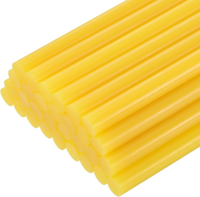 uxcell 30pcs Full Size Hot Glue Gun Sticks 8-inch x 0.43-inch High Sticky Large Hot Glue Sticks for Glue Gun, Yellow