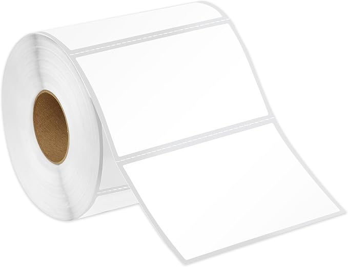 Spartan Industrial - 4" X 3" Direct Thermal Labels (500 Count, 1 Roll) - Shipping and Postage Barcode Labels, Product Packaging Identification - Compatible with Zebra and Rollo Printers