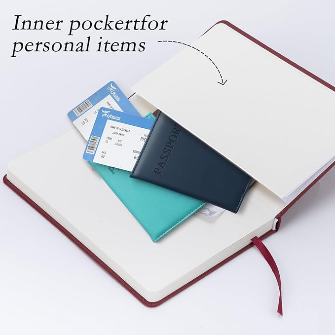 deli A5 Lined Journal Notebook, 160 Pages Hardcover Writing Notebook, 5.5"x8.2" College Ruled Notebook for Office, School, Work Notes (Red)