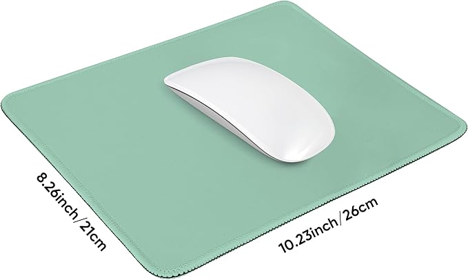 Premium Mouse Pad with Stitched Edges – 10.2 x 8.3 in | Smooth, Washable Mat with Non-Slip Base | Personalized Cute MousePads for Laptop, Computer, Office, Home (Mint Green)