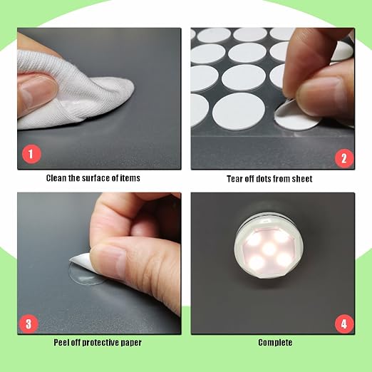 490 Pcs (0.79") Sticky Tack Double Sided Adhesive Dots Round Putty Clear Stickers No Trace Sticky Putty Removable Waterproof Small Stickers for Festival Decoration 20mm Sticky Dot