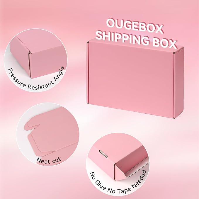 Pink Shipping Boxes for Small Business 6x6x2, 30 Pack Small Corrugated Cardboard Boxes for Shipping Mailing