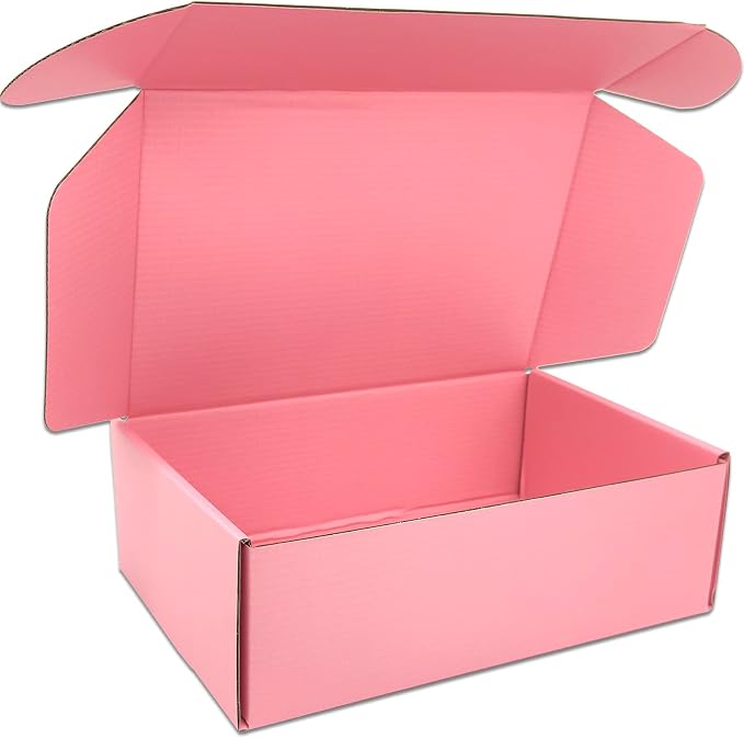 9x6x3 Shipping Boxes Set of 30, Pink Mailer Corrugated Cardboard Box | for Packaging, Literature, Packing, Mailing, Storage, Small Business, Moving, Gift, Supplies, Quick Fold, Tab Locking