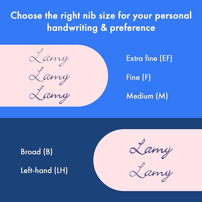 LAMY safari pink - Fountain Pen with ergonomic grip & polished steel nib in size M - ideal for any Writing & Calligraphy - including LAMY T 10 blue cartridge - Right-Handed