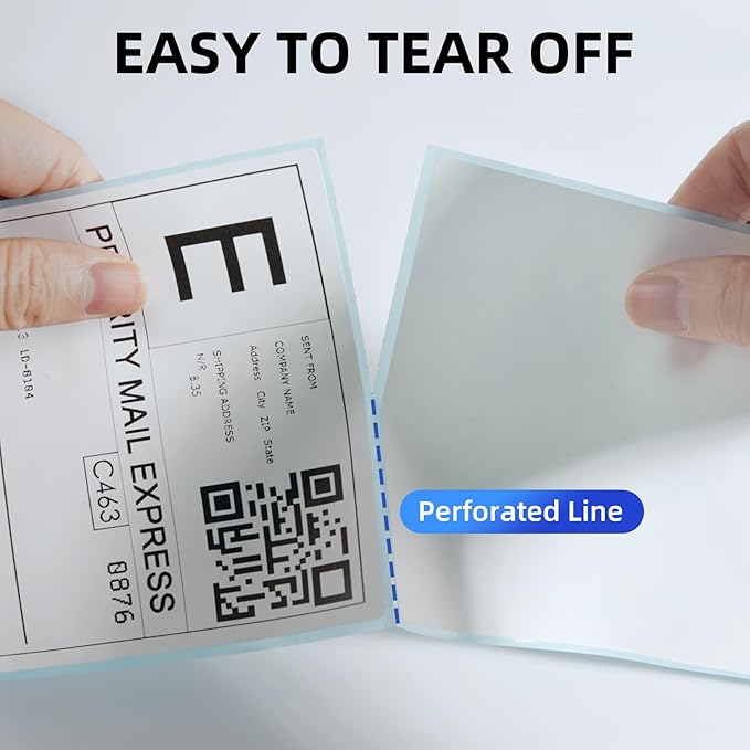 ORGSTA 4x6 Thermal Direct Shipping Label (Pack of 500 Per Fanfold Labels) - Commercial Grade