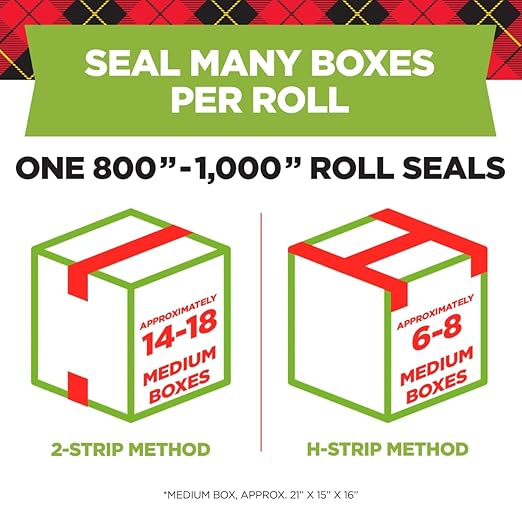 Scotch Sure Start Packing Tape, Clear, Quiet Unwind and Easy Start, 1.88 in. x 22.2 yd., 6 Tape Rolls with Dispensers