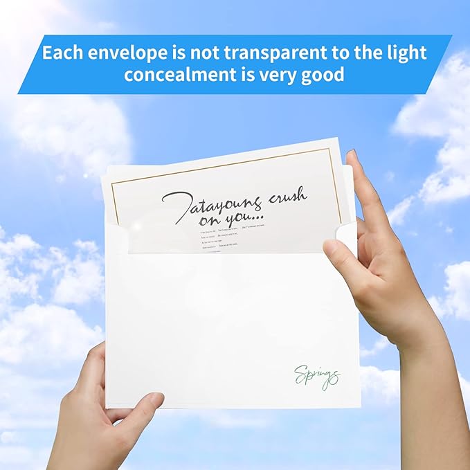 50 Pack 4x6 White A4 Envelopes - Self Seal for Weddings, Invitations, Greeting Cards, Mailing, Photos