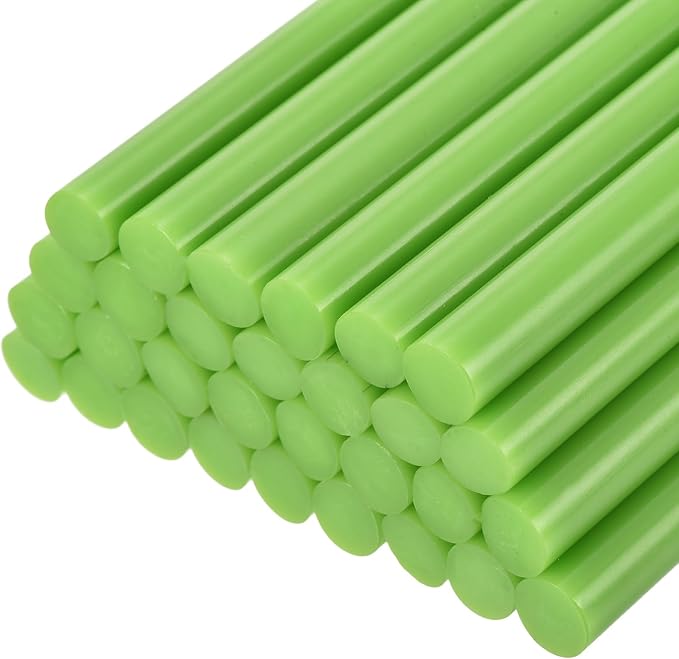 uxcell 30pcs Mini Hot Glue Gun Sticks 4-inch x 0.43-inch High Sticky Small Hot Glue Sticks for Glue Gun, Turquoise Green
