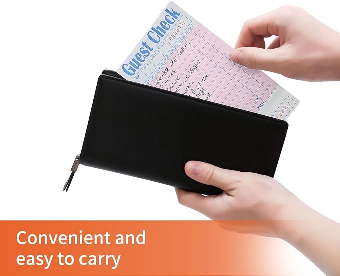ZPARIK 40 Pack/2000 Tickets Guest Checks Books for Servers, Pink | 50 Sheets Per Pack, Total 2000 Total Tickets; Durable Server Notepads for Cafes, Diners & Restaurant Staff