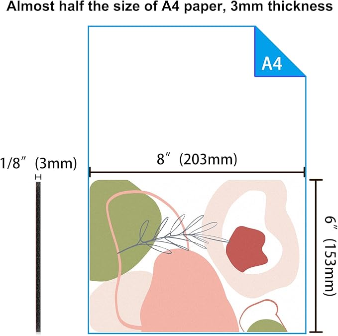 Audimi Small Mouse Pad 6 x 8 Inch, Mini Mouse Pad Thick for Laptop Wireless Mouse Home Office Travel, Portable & Washable (Cute Rose)