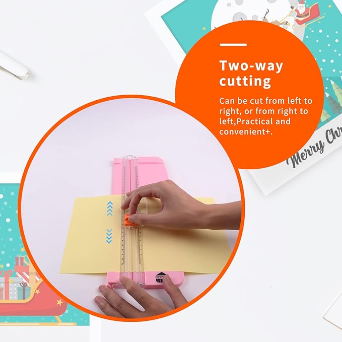 ZEQUAN Small Paper Trimmer, Portable Paper Cutter for Label, Origami, Card, Photo, Coupon, Scrapbook, Cardstock, Laminated Paper, and Craft Project