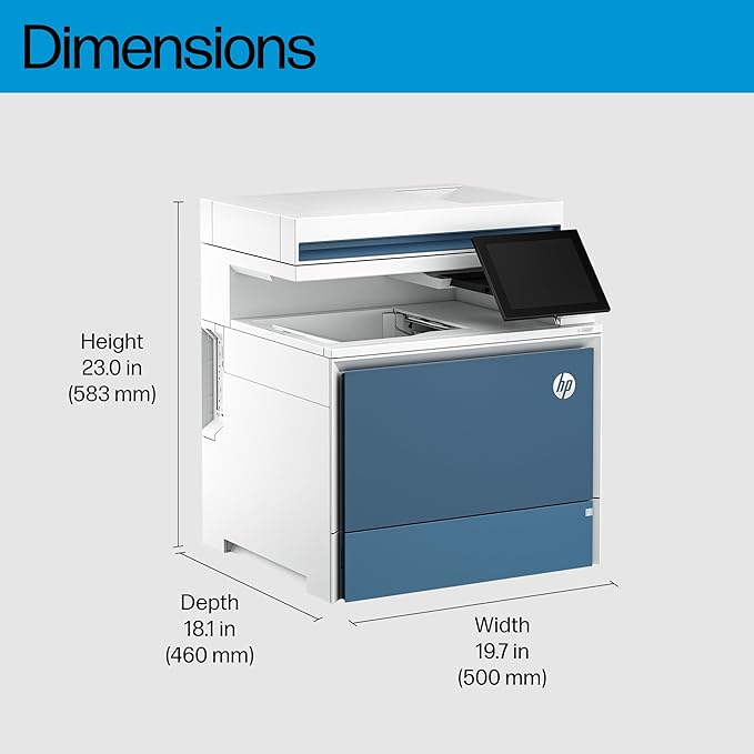 HP Color LaserJet Enterprise MFP 5800dn Printer, Print, Scan, Copy, Best for Business (6QN29A)