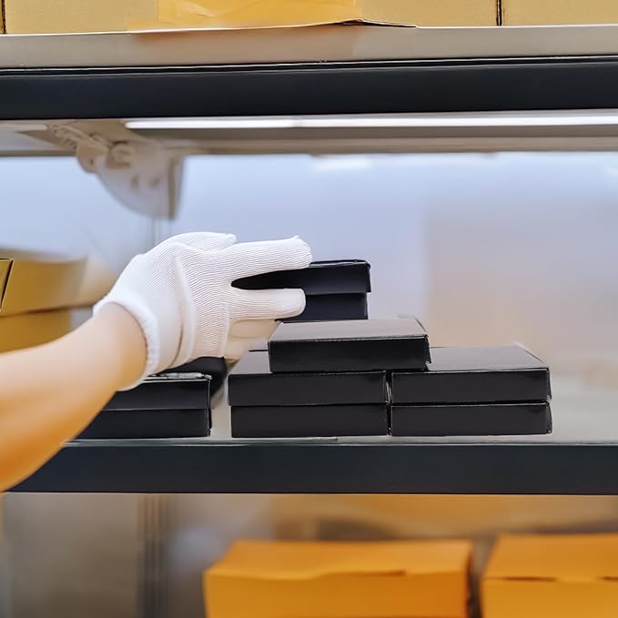 Rempry 30 Pack 7x5x1 Black Shipping Boxes, Small Cardboard Mailer Boxes for Small Business Packaging
