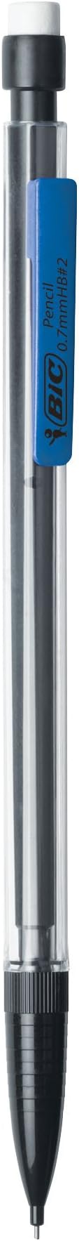 BIC Xtra-Precision Mechanical Pencil, Clear Barrel, Fine Point (0.5mm), 5-Count (Pack of 2)