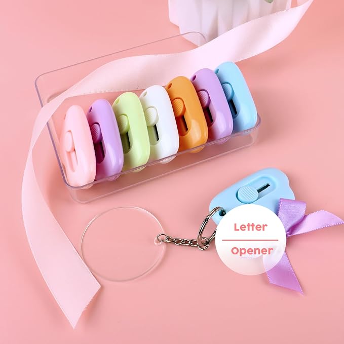 12 Pack Mini Cloud Box Cutter - Mail Opener Envelope Cutter for Office | Cloud package cutter, retractable mail opener, envelope slicer, compact size, perfect for office daily use, 12 pack
