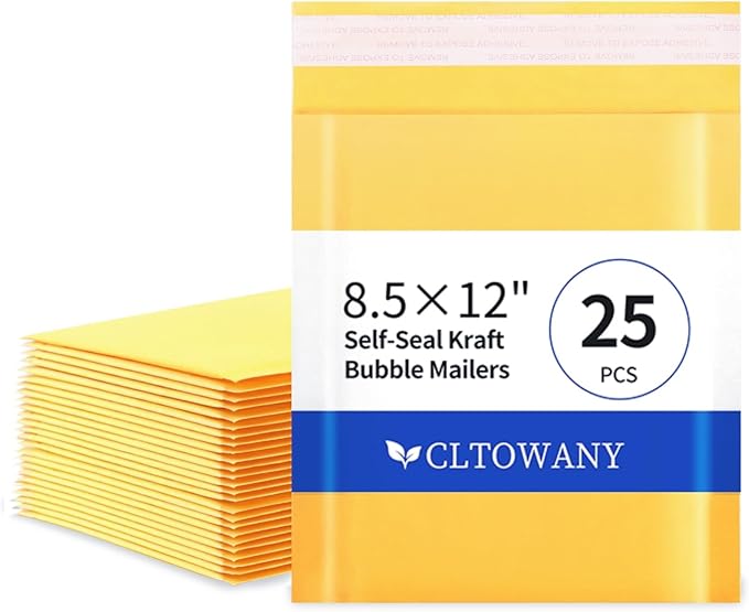 Padded Envelopes 8.5×12' Inch 25 Pack padded mailers Self-Sealing Paper Envelopes for Shipping,Mailing,Packaging,Strong Adhesion Envelope Mailers