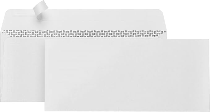 500#10 Windowless Security Envelopes Self Seal, Peel and Seal, Security Tinted, Printer Friendly Design for Business, Dimensions - 4-1/8 Inch x 9 ½ Inch - Envelopes Letter Size for Mailing (Pack of 2)
