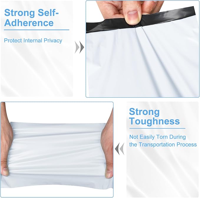 120PC Poly Mailers 6x9 Inch White Mailing Envelopes Bags 6x9 Poly Mailers Shipping Bags with Self Adhesive Seal, Waterproof, and Tear-Proof Postal Bags