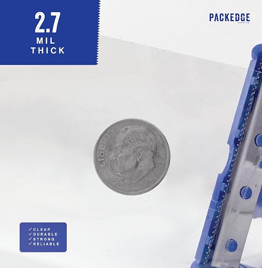 Packedge Clear Packing Tape, 12 Rolls, 1.88 in x 60 Yd Heavy Duty Shipping | 2.7 Mil Thick, 720 Total Yards. Ideal for Moving, Box Sealing & Storage. Strong Adhesion, No Residue, Tear-Resistant Design