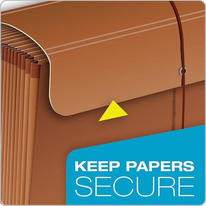 Pendaflex Heavy Duty Expanding File with Flap, Document Organizer for School, Home and Office, Portable File Organization, 12 Monthly Pockets, 1/3 Cut Tabs, Brown, Letter Size (R117MLHD)