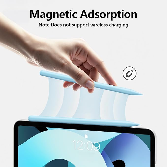 Stylus Pen for iPad 6-11th Gen 2X Fast Charge, Palm Rejection-Blue | Tilt Sensitivity, USB-C Charge, Compatible with 2018-2026 Apple Pencil iPad Pro 11/12.9/13, Air 3/4/5/M2/M3/M4, mini 5/6/7