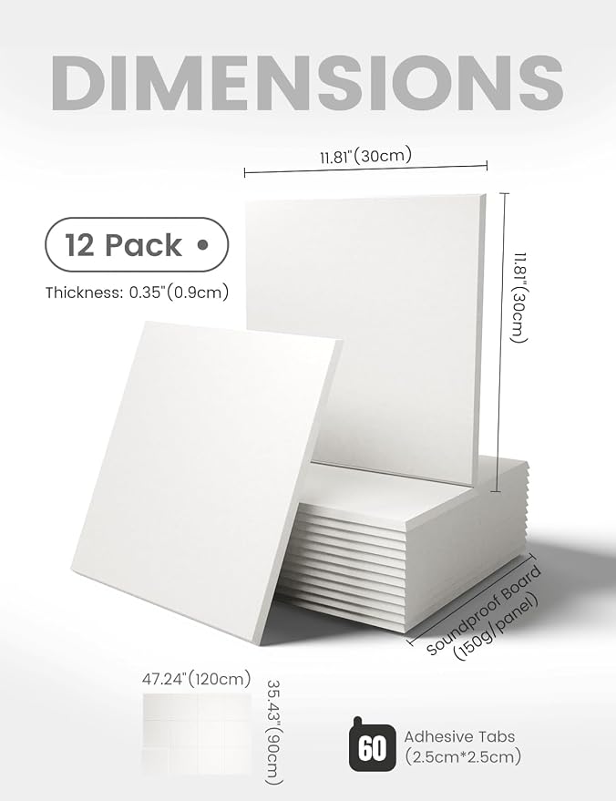 Fluxynara Felt Bulletin Board & Cork Board Alternative, Milky White | 48" x 36" Pin board, Removable Adhesive Tabs, Easy Install Without Wall Damage, For Home Office Decor