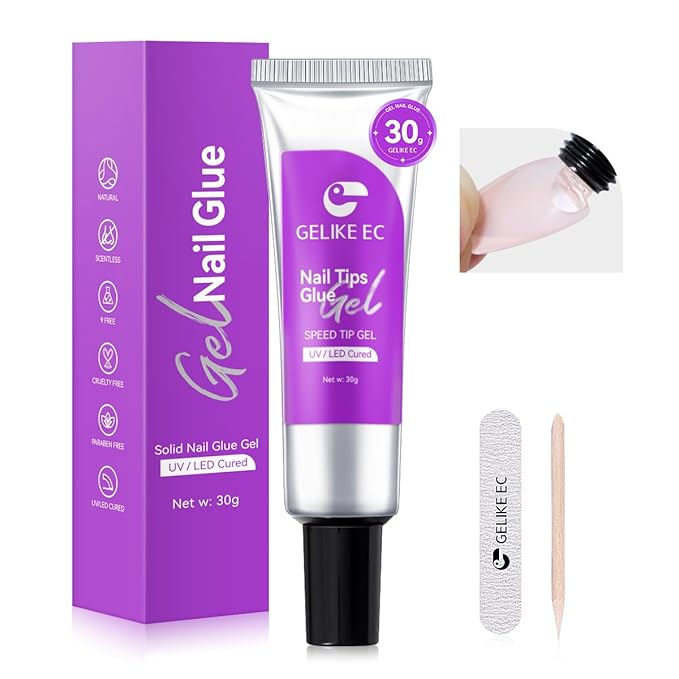 Gelike EC Solid Glue Gel for Nail - Adhesive for Press on Tips 30g