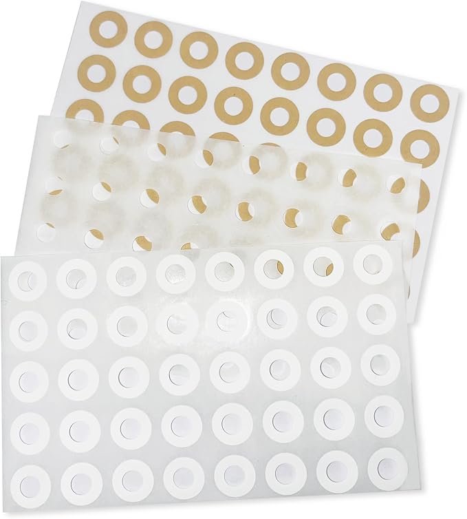 Hole Reinforcement Stickers,3 Colors,Pack of 1440