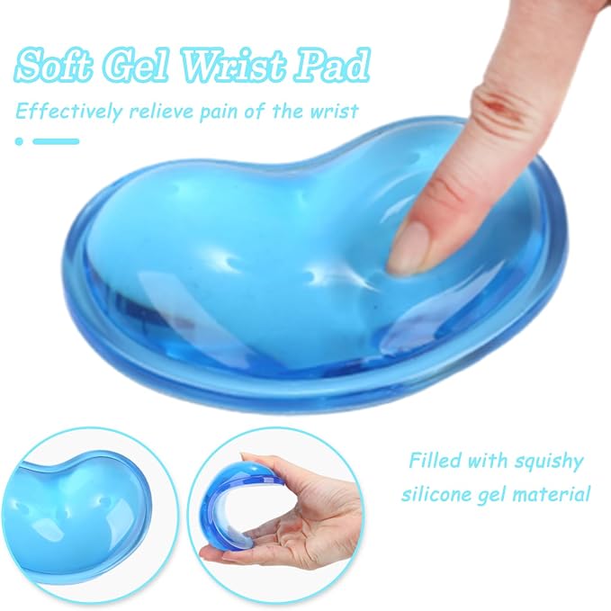 Gel Keyboard & Mouse Wrist Rest Set - Keyboard Wrist Rest Pad & Mouse Support for Office Gaming Pad Computer Laptop Ergonomic Comfortable Pain Relief- Pad Set (Mouse Support Only)