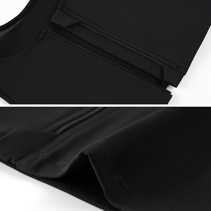 XUJI Transgender FTM Zip Up Breathable Half Chest Binder