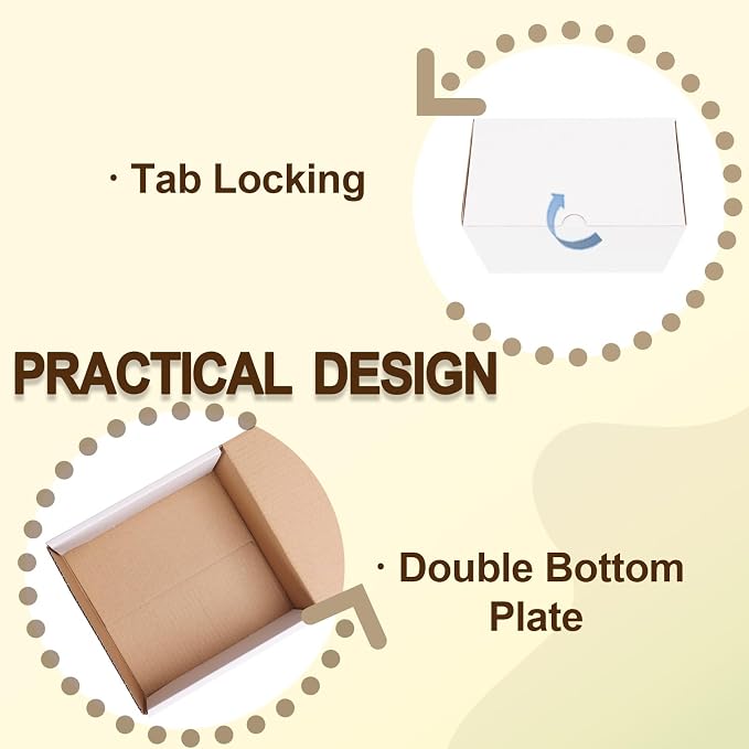WIFTREY 25 Pack 6X6X4 Small Shipping Boxes for Business, White Corrugated Cardboard Box 6 x 6 x 4 for Mailing Packing Gifts