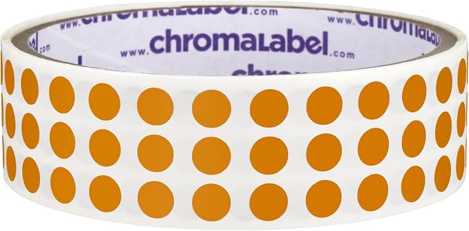 Copper Dot Stickers, 1/4 Inch, 1000/Roll | Writable Semi-Gloss Copper Circle Labels for Offices, Retail and Classrooms. Made in USA
