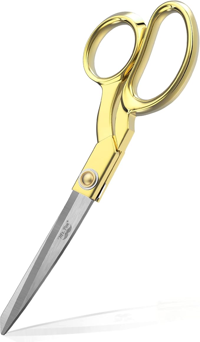 Mr. Pen Premium Gold Tailor Scissors, 8-inch Heavy Duty Fabric Cutter