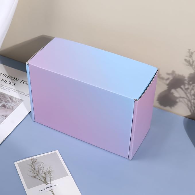 9x6x4 in Shipping Boxes, 30 Pack Corrugated Packaging Mailer Boxes, Gradients Shipping Packaging Boxes for Small Business, Recyclable Cardboard Literature Gift Boxes