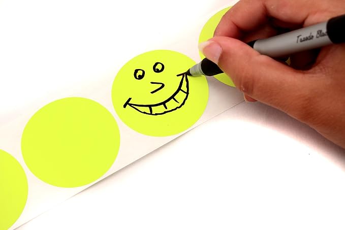 2" Dot Stickers, 6 Fluorescent Colors, 500/Roll Each Color | Assorted Round Color Coding Labels for Inventory, Warehouses, Classrooms, Crafts, Moving and Organization. Made in USA
