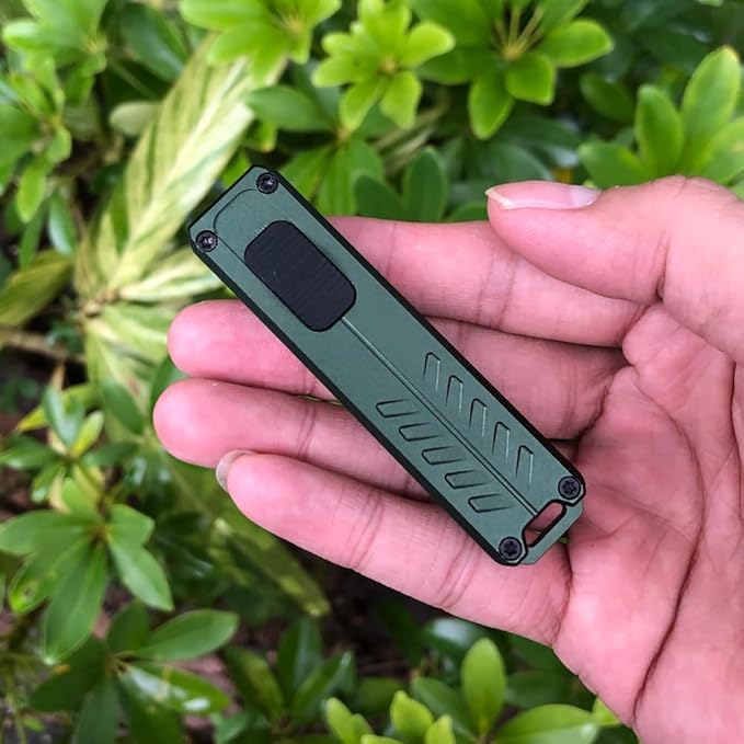 Automatic Utility Knife, Safety Auto Box Cutter Retractable, EDC Push Button Exacto Scalpel Knife, 10PCS #23 Razor Blades Pocket Knives with Clip