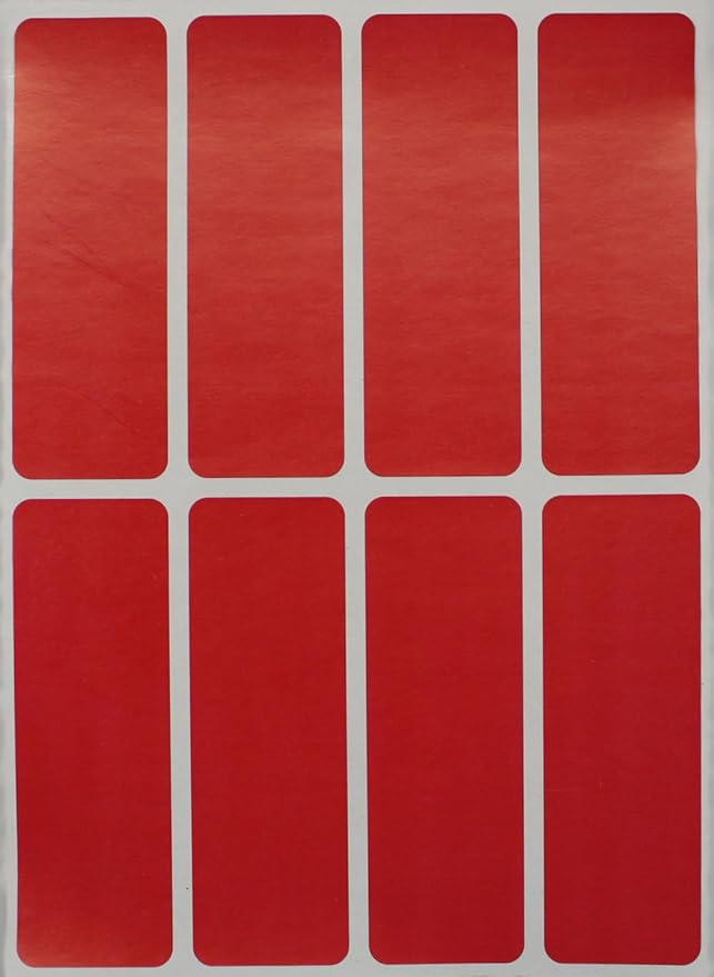 Royal Green Red Labels Stickers 1 x 3 inch, Writable Rectangle Label for File Folder Tabs - 800 Pack