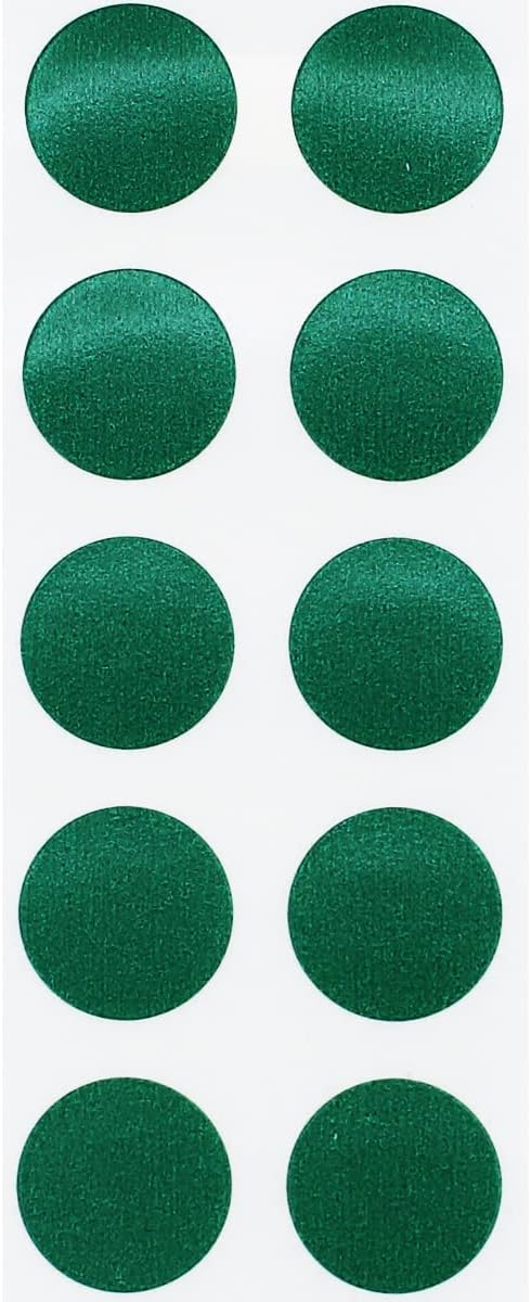 Green 1/2" Inch Round Adhesive Labels 1,000 Color Coding Dot Stickers for Efficient Inventory Management, Crafting Projects, and Organizational Tasks in Offices, Schools, and Homes