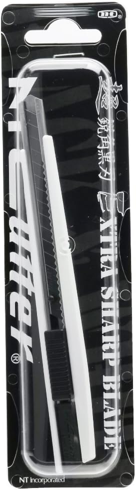 NT Cutter Ultra Sharp; Blade Utility Knife, Black And White (MNCR-A1)