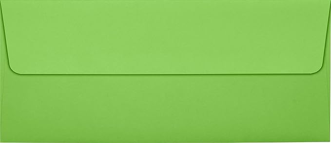LUXPaper #10 Business Envelopes | Peel & Press | 4 1/8" x 9 1/2" | Limelight Green | 80lb. Text | 1,000 Qty