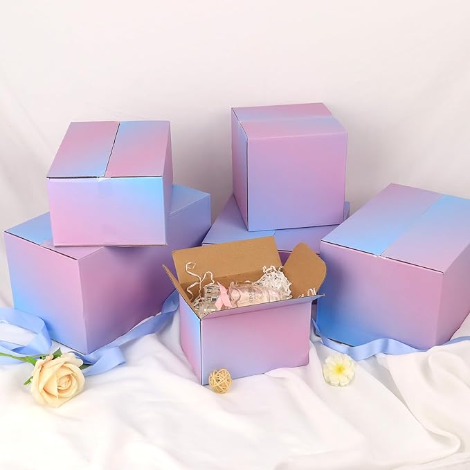 FORBFAN 6 x 4 x 4 Shipping Boxes, 30 Pack Corrugated Cardboard Mailing Boxes for Small Business, Colorful Packing Boxes for Small Orders & Packaging