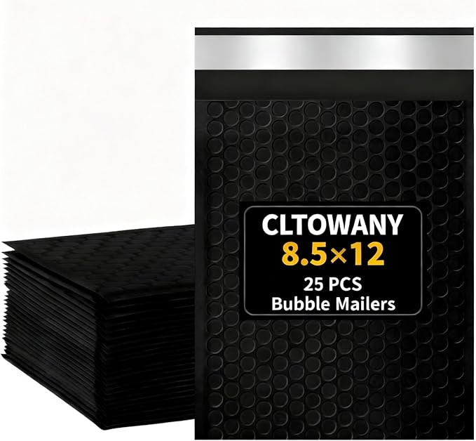 8.5×11 Bubble Mailers 25 Pack Waterproof Bubble Envelopes Self Seal Adhesive Shipping Bags for Small Business Shipping Books Clothes