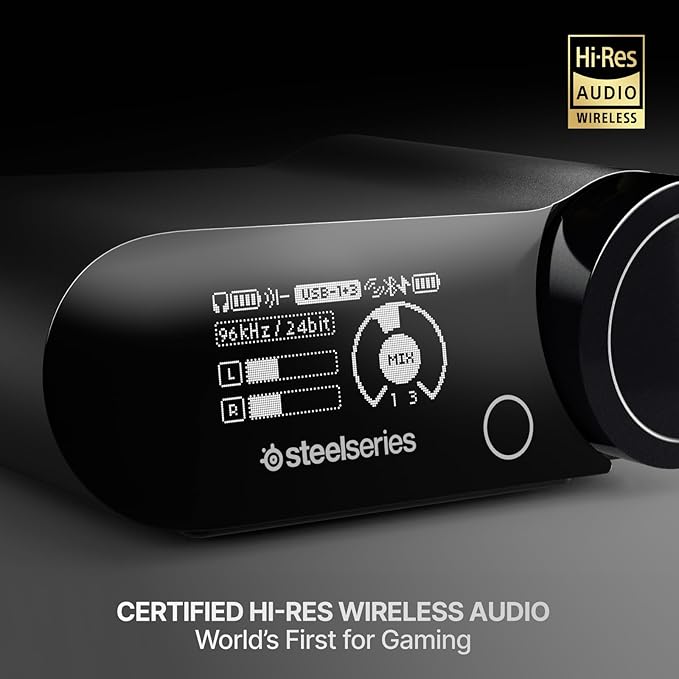 SteelSeries Arctis Nova Elite - Hi-Res Wireless Gaming Headset — 96kHz/24bit — Carbon Fiber Speakers — ANC — AI Noise Rejection — App — 2.4GHz + BT — Multi-Source Mix — OmniPlay PC+PlayStation+Xbox
