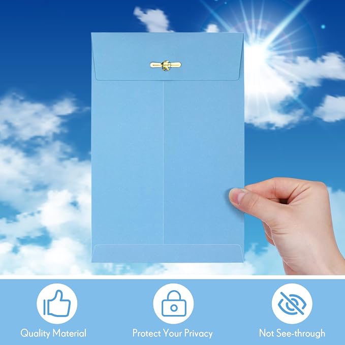 Teling 50 Pcs Manilla Clasp Envelopes Kraft Closure | Metal Clasp Secure Closure, Reinforced Flap, Small Catalog for Documents Mailing Files, Office School Business Home