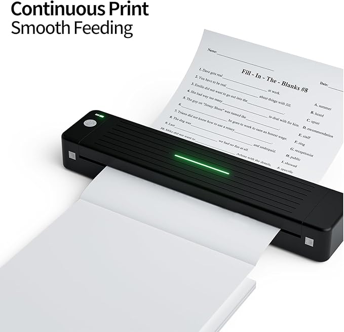 9527 Product 8.5 x 11 Inch Thermal Printer Paper White US Letter Size Thermal Paper with Perforated Line,Folded Continuous printing,Compatible with A4 Portable Thermal Printer (200 Sheets)
