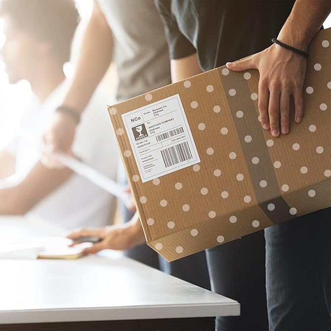 13" x 10" x 2" Shipping Boxes 25 Pack, Brown Corrugated Mailer Boxes, Kraft Cardboard Box White Polka Dot Printed Perfect for Shipping, Large Mailing Boxes for Packaging Business Mailing Literature