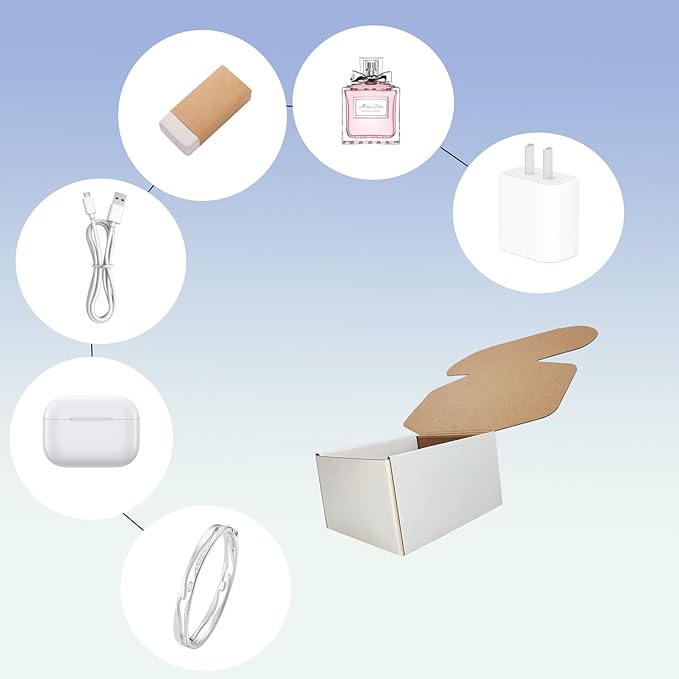 5 x 5 x 3 inch Shipping Boxes Set of 25， White Corrugated Cardboard Box Mailer Boxes for Packaging Small Business Shipping，Mailing Boxes Bulk for Birthday Wedding Party Book Literature Gift Giving