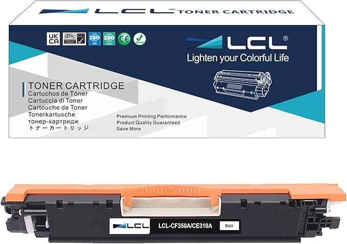LCL Remanufactured Toner Cartridge Replacement for HP CE310A 126A LaserJet Pro CP1020 CP1025 CP1025nw LaserJet 100 Color MFP M175 M175nw M175a M175n M175w Pro 200 M275nw M275 (1-Pack Black)