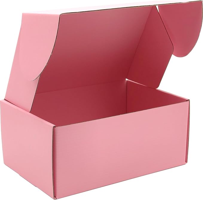 9x6x4 Shipping Boxes Set of 30, Pink Mailer Corrugated Cardboard Box | for Packaging, Literature, Packing, Mailing, Storage, Small Business, Moving, Gift, Supplies, Quick Fold, Tab Locking