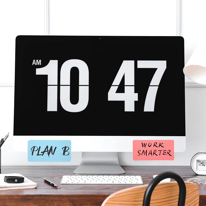 Relaxweex 64 Pack Magnetic Dry Erase Labels, 4''x 2'' Colorful Name Tags Magnetic Blank Cards Flexible Reusable Macarons Label Stickers for Whiteboards, Home, Office, Classroom